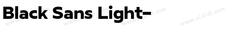 Black Sans Light字体转换